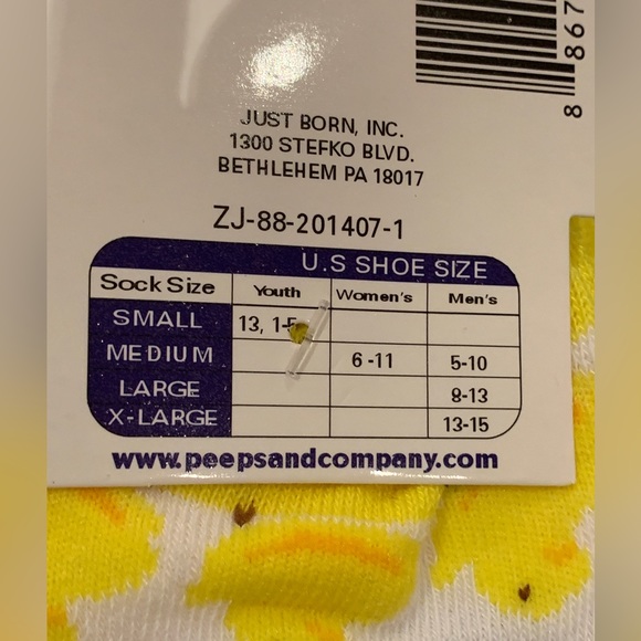 2 pairs of Peeps kids socks size S 13, 1-3 NEW - Picture 4 of 4